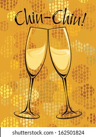 Vector illustration of champagne glasses