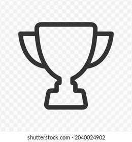 Ilustración vectorial del icono de la copa campeona en color oscuro y fondo transparente (png).