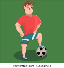 Vector illustration champion league, soccer character flat design image art