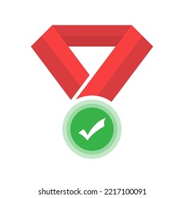Vector illustration of champion's approval icon sign and symbol. colored icons for website design .Simple design on white background.