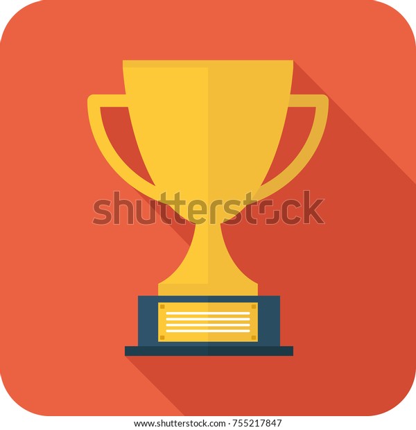 ベクターイラスト チャンピオンズが1位に入る 勝者に賞品を贈る 平らなアイコンの金色のイラスト のベクター画像素材 ロイヤリティフリー