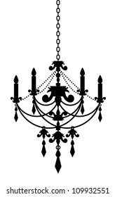 Vector illustration of chandelier