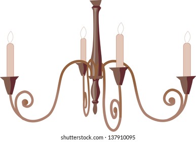 Ilustração vetorial de um lustre
