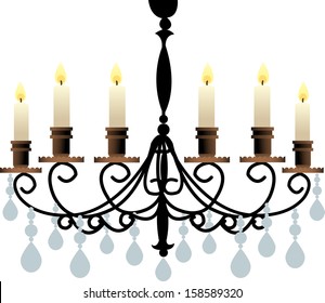 Vector illustration of a chandelier
