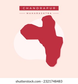 Vektorgrafik-Vektorgrafik von Chandrapur Stadtplan india Stadt