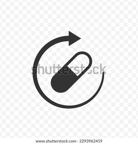 Vector illustration of change medicine icon in dark color and transparent background(png).