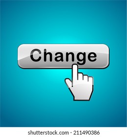 Vector illustration of change web button concept