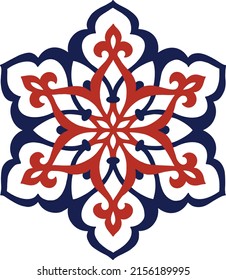 Vector illustration of changeable colors Traditional flora Tent Fabric .