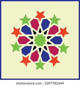 Ilustración vectorial de los colores cambiables Tejido tradicional egipcio de carpas árabe . 