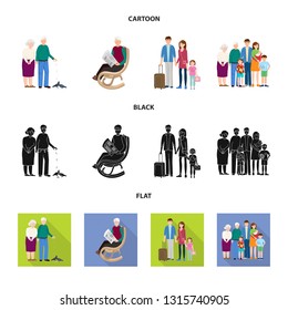Vector illustration of character and avatar  symbol. Collection of character and portrait stock symbol for web.