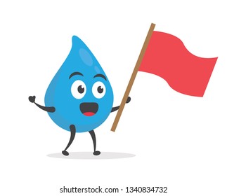 vector illustration character cartoon modern flat design brand of cute water blue mascot play group team marching band parade music in white background