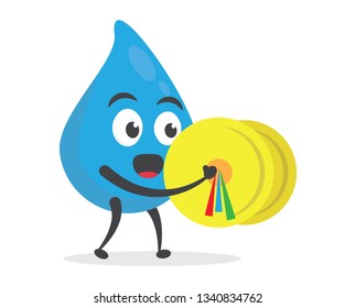 vector illustration character cartoon modern flat design brand of cute water blue mascot play group team marching band parade music in white background