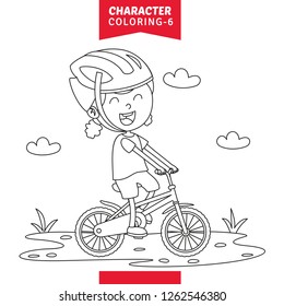 Vector Illustration Of Character Coloring Page