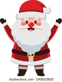 Vector illustration Character Cute Santa isolated on white background