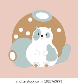 Vector illustration character design cute cat