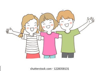 Girl Hugging Boy Drawing Images Stock Photos Vectors Shutterstock