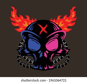 Vector illustration, Character design of The X-Bone Warrior