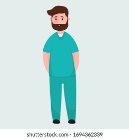 Vector Illustration character Doctor medical worker