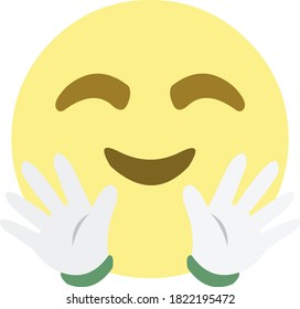 Vector illustration of a character with a happy gesture