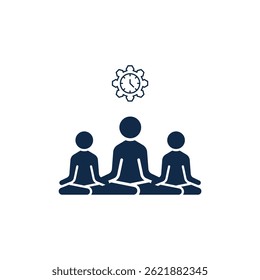 vector illustration of a character meditating