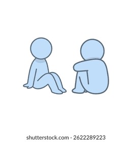 vector illustration of a character talking to his friend