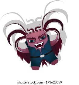 Vector Illustration of a character vampire on a white background