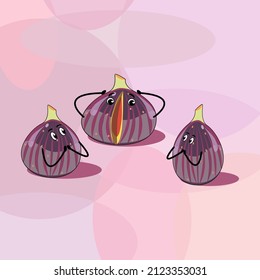 Ilustración vectorial con hilos de caracteres en técnica plana digital en un fondo geométrico rosa 
