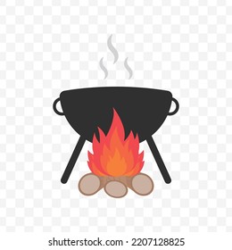 Vector Illustration Of Charcoal Grill Icon Sign And Symbol. Colored Icons For Website Design .Simple Design On Transparent Background (PNG).