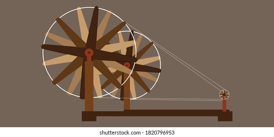 Vector illustration of charkha on the birthday of Gandhi ji.