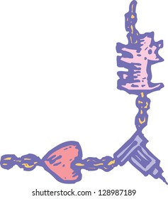 Vector illustration of charm bracelet