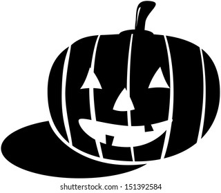 vector illustration of charming halloween pumpkin