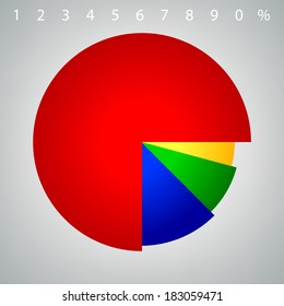 Vector illustration of  chart