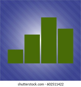  Vector illustration of  Chart vector icon in Green
