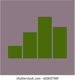 Vector Illustration of Chart vector icon in green color