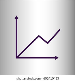 Vector illustration of chart icon  in Purple
