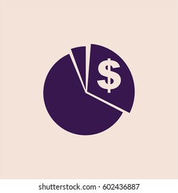 Vector illustration of Chart icon in Purple
