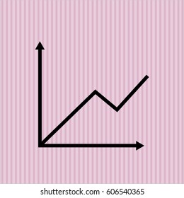 Ilustración vectorial Ilustración del icono de gráfico símbolo vector web de concepto de aplicación plana
