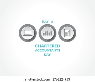 Vector Illustration Of Chartered Accountant Day Observed On 1st July In India