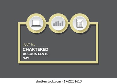 Vector Illustration Of Chartered Accountant Day Observed On 1st July In India