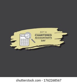 Vector Illustration Of Chartered Accountant Day Observed On 1st July In India