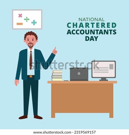 Vector illustration of Chartered Accountant Day