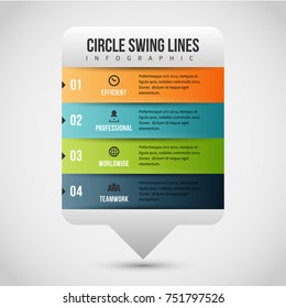 Vector illustration of Chat Balloon Bars Infographic design element.