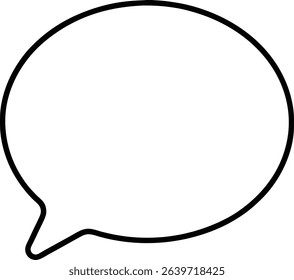 Vector Illustration of Chat Bubble Line Art for Digital Conversations and Instant Messaging