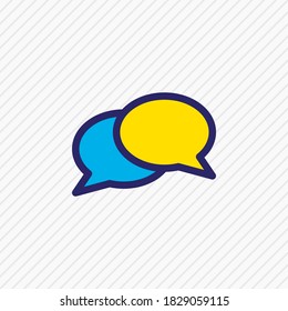 Ilustración vectorial de la línea coloreada del icono de chat. Un bello elemento de contacto también se puede utilizar como elemento de icono de diálogo.