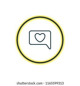Vector illustration of chat icon line. Beautiful passion element also can be used as messenger  icon element.
