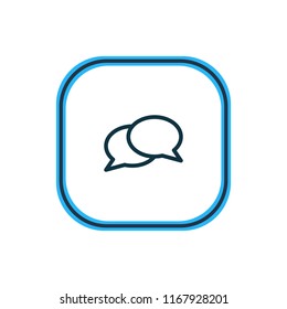 Vector illustration of chat icon line. Beautiful connect element also can be used as dialogue icon element.