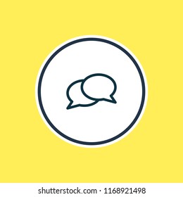 Vector illustration of chat icon line. Beautiful connect element also can be used as dialogue icon element.