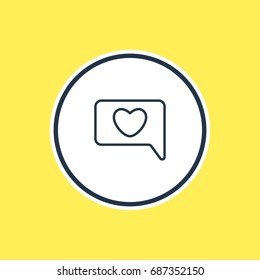 Vector Illustration Of Chat Outline. Beautiful Amour Element Also Can Be Used As Messenger  Element.