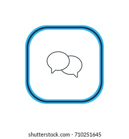 Vector Illustration Of Chat Outline. Beautiful Web Element Also Can Be Used As Talking Element.