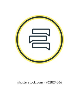 Vector Illustration Of Chat Outline. Beautiful Media Element Also Can Be Used As Conversation Element.